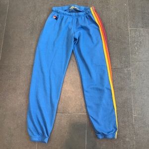 Aviator Nation Blue 5 Stripe Sweatpants!